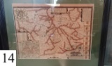 framed map of Leicester