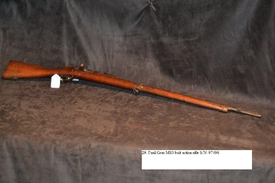 Fusil Gras M80 bolt action rifle S/N: 97496