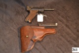 Luger P.08 semi-automatic pistol 9mm cal. S/N: 547 Stamped with Imperial Eagle over 135; ith byf; Ho