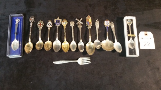 Sterling Silver Souvenir Spoons