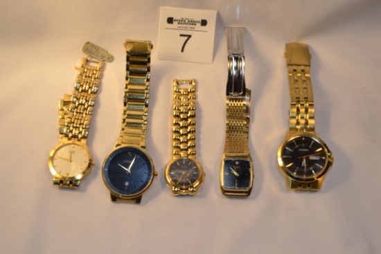 5 Citizen Brand Gold-Tone Watches