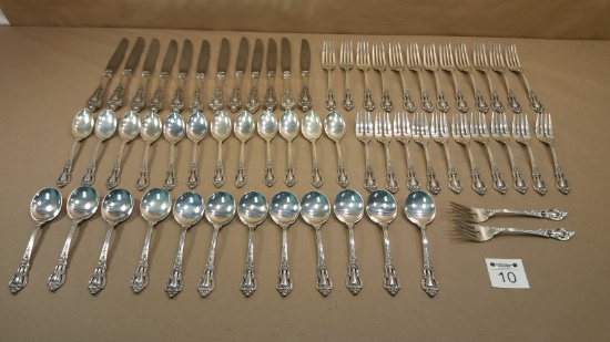 Lunt Eloquence Sterling Flatware Service For 12