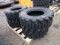(4) Stout Unused Skid Steer Tires, 12-16.5 Maxam, 12-Ply