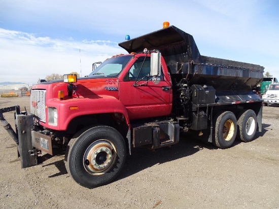 1995 GMC TOP KICK T/A Asphalt Patch Truck, Caterpillar Diesel, Automatic, Hendrickson Spring