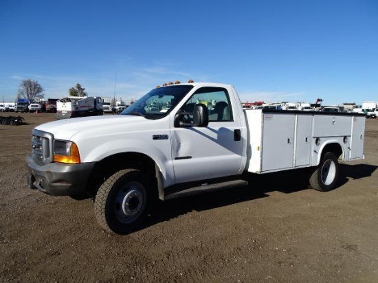 1999 Ford F450 XL Super Duty Utility Truck, Powerstroke V8 Diesel 7.3L, Automatic, 11' Utility Box,