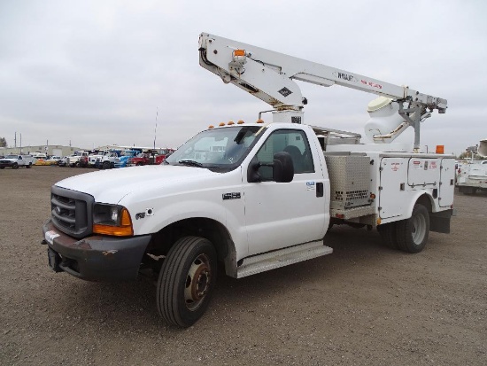 2000 FORD F450 XL Super Duty Bucket Truck, 6.8L V8, Automatic, Versalift Model TEL29N Boom, 29'