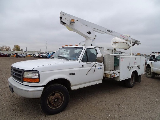 1996 FORD F450 Super Duty Bucket Truck, 7.5L V8, Automatic, Versalift Model TEL29N Boom, 29'