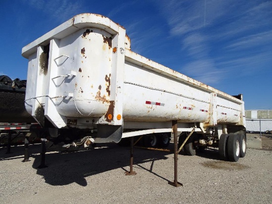 1996 HOMEMADE T/A End Dump Trailer, Frameless, 30' Length, Spring Suspension, 11R24.5 Tires