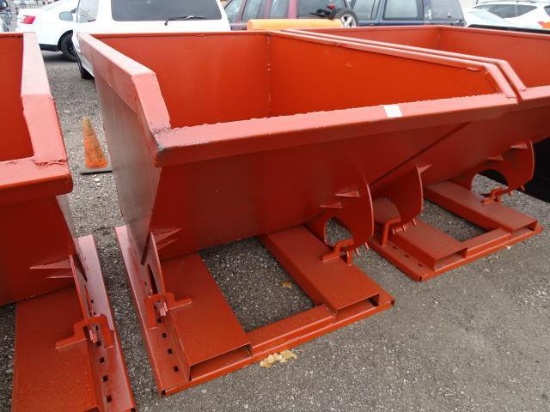KT Unused 1.5-Cubic Yard Self Dumping Hopper, 4000 LB Capacity