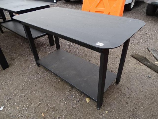 KT Unused Heavy Duty 30in x 57in Welding Shop Table w/ Bottom Shelf