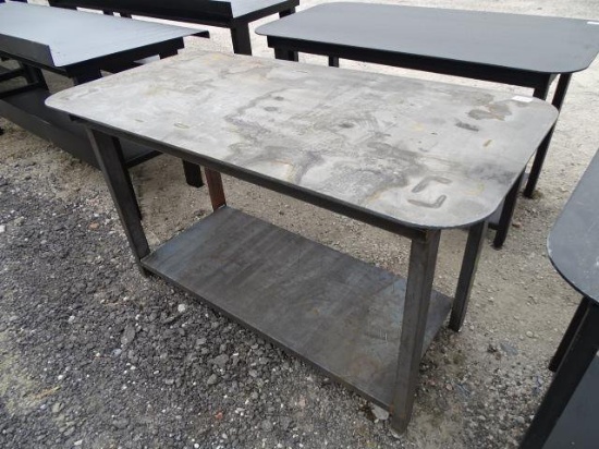 KT Unused Heavy Duty 30in x 57in Welding Shop Table w/ Bottom Shelf