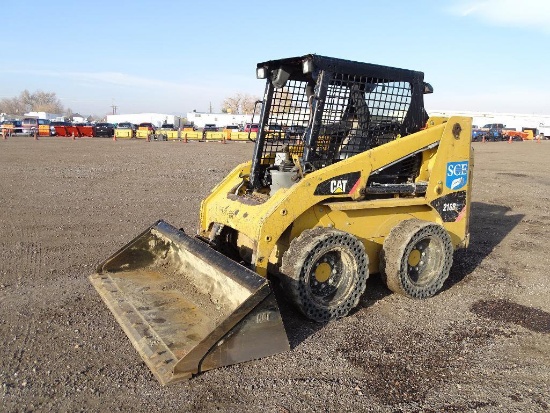 2011 Caterpillar 216B3 Skid Steer Loader, Auxiliary Hydraulics, 78in Bucket, Solid Tires, Hour Meter
