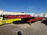 1990 Fontaine Tri-Axle Lowboy Trailer, 50-Ton Capacity, 29' x 102in Deck, 5' Dovetail, Fold Down
