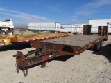 1992 TOWMASTER T/A Equipment Trailer, Dually, 8' x 19' Deck, 5' Dovetail, Fold Down Ramps, 30,550 LB