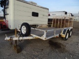 1996 TRLR T/A Equipment Trailer, 7' x 14' Deck, Fold Down Ramp, Ball Hitch, County Unit