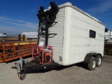 1989 PELSUE T/A Enclosed Trailer, 6' x 14', Multiquip Generator, Arrow Board, 7400 LB GVWR, Pintle