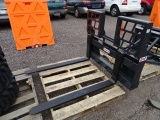 Stout Unused 48in Walk-Through Pallet Forks To Fit Skid Steer Loader