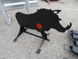 Unused Wild Boar Shooting Target w/ Heart Flapper, AR500 3/8in Steel