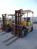 Datsun Gas Forklift, 5000 LB Capacity, 130in Lift Height, Pneumatic Tires, 42in Forks, Bad Brakes,