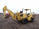 1999 Vermeer V8550A Ride-On Trencher, Backhoe Attachment, 80in Backfill Blade, 4-Cylinder Diesel,