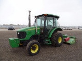 2005 John Deere 5525 4WD Tractor, Enclosed Cab w/ Heat & A/C, Power Reverser, Front Counterweights,