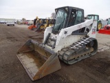 2009 Bobcat T250 Crawler Skid Steer Loader, Enclosed Cab w/ A/C, Auxiliary Hydraulics, 18in Rubber