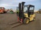 Hyster H50XL Forklift, 5000 LB Capacity, Gas Engine, 198in Lift Height, 3-Stage Mast, Enclosed Cab,