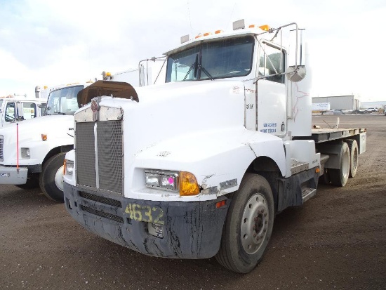 1987 KENWORTH T800D T/A Flatbed Truck, Cummins Diesel, 8-Bag Air Ride Suspension, 19' Bed, 50,000 LB