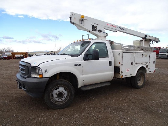 2003 FORD F450 XL Super Duty Bucket Truck, Triton 6.8L V10, Automatic, Versalift Model TEL29N-02