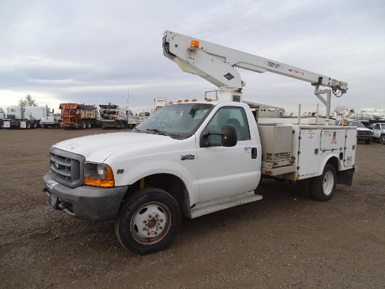 2000 FORD F450 XL Super Duty Bucket Truck, 6.8L V10, Automatic, Versalift Model TEL29N Boom, 29'