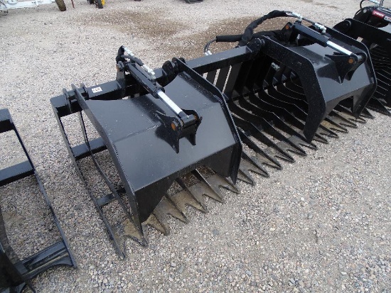 New Brute 80in Skeleton Grapple To Fit Skid Steer Loader, 4in Tine Spacing