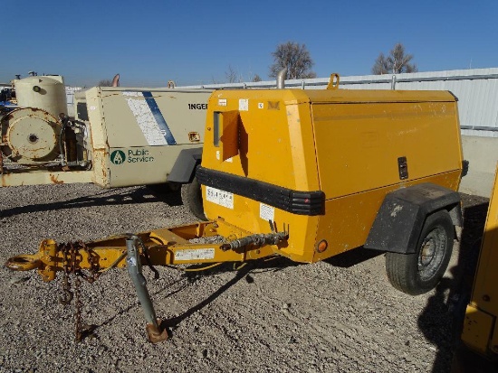 1999 INGERSOLL RAND P185WJD Towable Air Compressor, 185 CFM, John Deere Diesel, Pintle Hitch, Hour