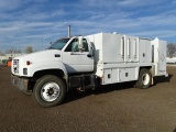 2000 GMC C7500 S/A Fuel & Lube Truck, Caterpillar 3126 Diesel, 6-Speed Transmission, Maintainer Bed,