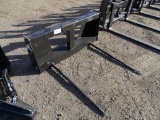 New Double Tine Bale Spear to Fit Skid Steer Loader