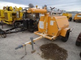 2004 TEREX Towable Light Tower, Kubota 3-Cylinder Diesel, Ball Hitch, Hour Meter Reads: 714