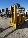 Towmotor T50B Propane Forklift, 5000 LB Capacity, 156in Lift Height, Solid Tires, 48in Forks, Hour