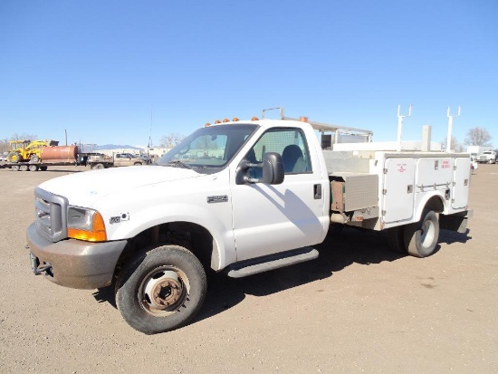 2000 FORD F350 XL Super Duty 4x4 Utility Truck, Triton V10, 6.8L, Automatic, Onan Generator, 8.5'