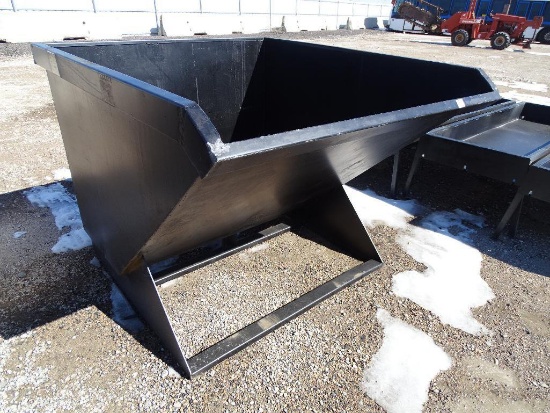 New Kit 2 Cubic Yard Trash Hopper To Fit Skid Steer Loader