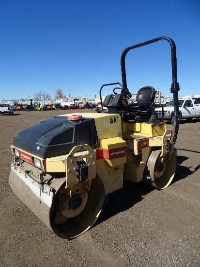 Dynapac CC142 Ride-On Double Drum Asphalt Roller, 51in Drums, Cleaning Pads, Spray Bars, Deutz