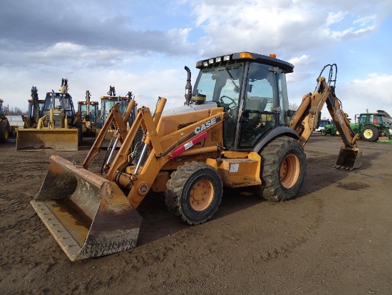2002 Case 590 Super M 4WD Loader/ Backhoe, Extendahoe, Auxiliary Hydraulics, Ride Control, EROPS,