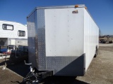 2014 COVERED WAGON T/A Enclosed Trailer, 8' 3in x 26.5', Fold Down Back Door, Side Entry Door,