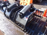 New Stout 72in Rock Bucket w/ Grapple To Fit Skid Steer Loader