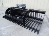 New Tomahawk 72in Rock Bucket Grapple To Fit Skid Steer Loader