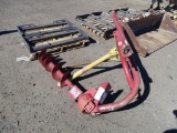 3-Pt Posthole Digging Attachment To Fit Tractor, w/ 9in Auger