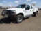 2002 FORD F350 XL Super Duty 4x4 Super Cab Flatbed Truck, Triton V8 5.4L, Automatic, 8' Bed, Crane