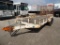 1994 SUPERIOR T/A Equipment Trailer, 77in x 16' Deck, Fold Down Ramps, Ball Hitch, City Unit