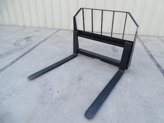 New Tomahawk Fork Attachment To Fit Skid Steer Loader, 42in Forks