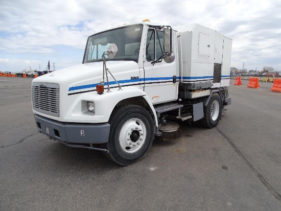 2003 ELGIN BROOM BEAR Street Sweeper, Mounted on Freightliner FL70 Chassis, Series H, Caterpillar