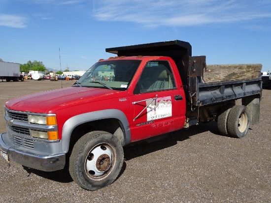 1998 CHEVROLET 3500 Heavy Duty Landscape Dump Truck, 6.5L Diesel, Automatic, 10' Dump Box, Dually,