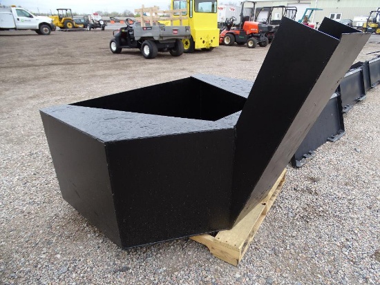 New Concrete Placement Bucket To Fit Skid Steer Loader, 3/4-Cubic Yard